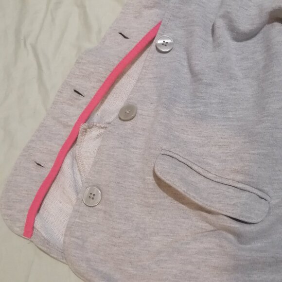 Girls' Light Grey Deconstructed Blazer, Gap Kids - Picture 3 of 9